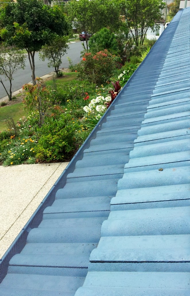 Gutter mesh on Tile roof